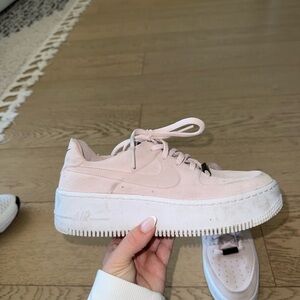 Nike Air Force 1 Sage Low Sneaker - Women’s Size 7 - Blush/Pink Suede